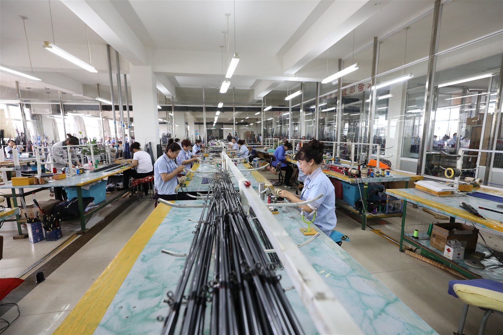 Rod guide wrapping and component assembly